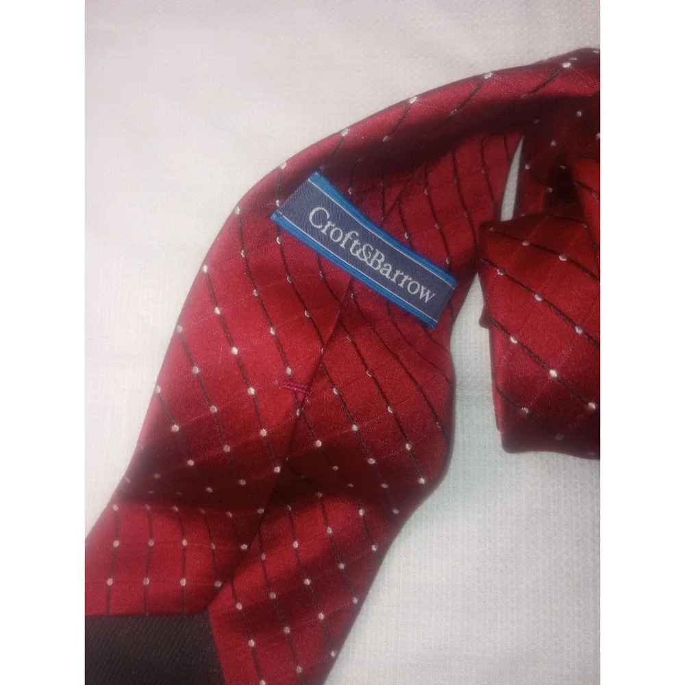 Croft And‎ Barrow 2pk Neck Ties Red And Yellow Silk China
